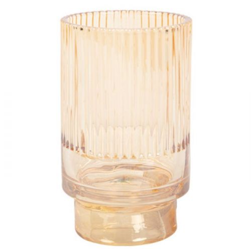 Teelichthalter Adèle Rauchglas 13x8,5 cm