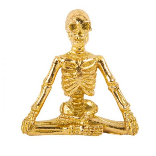 Tischdekoration Skelett Gold