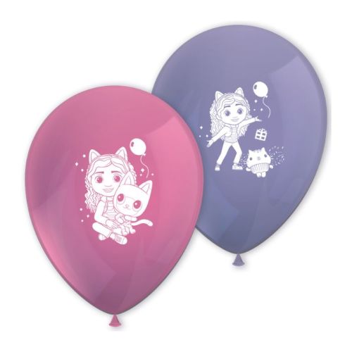 Luftballons Gabby's Dollhouse rosa lila (8St.)