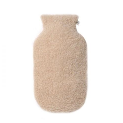 Alwero Wärmflaschenhülle aus getrümmter Wolle in Beige