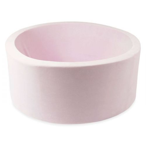 Ball pit XL round 90x40 soft velvet light pink Moje