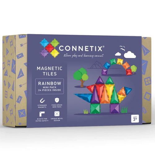 Connetix Tiles Regenbogen-Minisatz (24 Stück)
