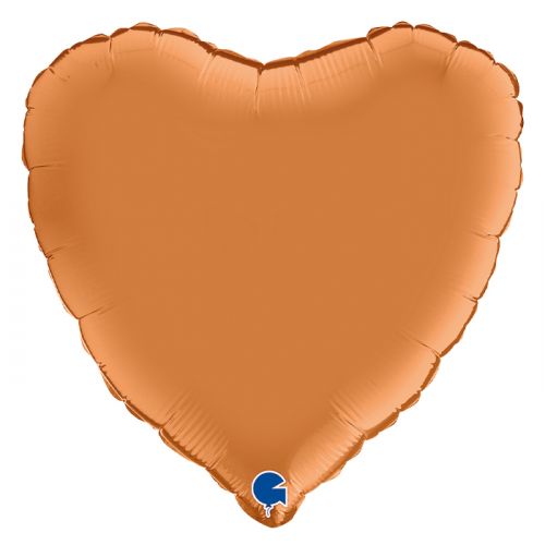 Folienballon Satin Herz Karamell (45cm)
