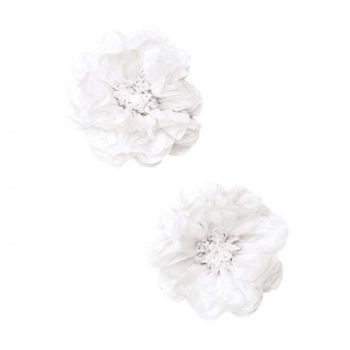 Papierblumen Pompons weiß 25cm (2Stk.)