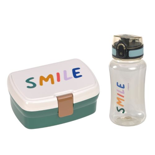 Lassig Lunchbox und Trinkbecher Little Gang Smile milchig