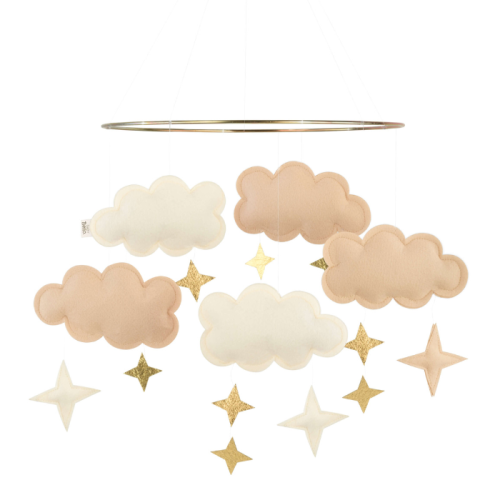 Baby Bello mobile Fantasy Clouds sandy pink