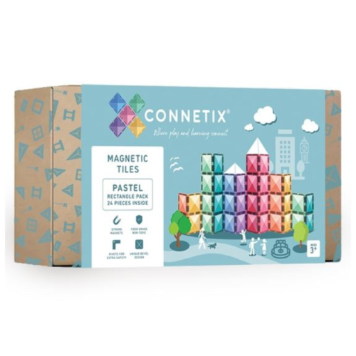 PRE ORDER Connetix Tiles pastellfarbenes Rechteckpaket (24 Stück)