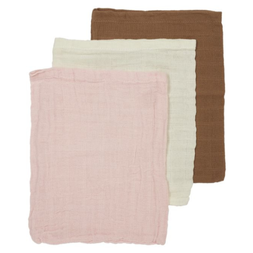 Meyco flannels uni offwhite/soft pink/toffee