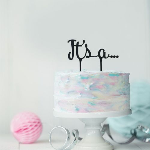 Gender Reveal Cake Topper It's a... Acryl