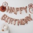 Ginger Ray Folienballon Happy Birthday Pick & Mix rose gold