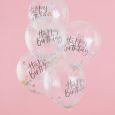 Konfetti Luftballons Geburtstag Pastell Party (5 Stück) Ginger Ray