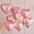 Luftballons Herzen mit Aufklebern Blush Hen Ginger Ray