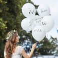 Ballons weiß mit Text Botanical Wedding Ginger Ray