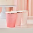Becher ombre rosa Mix It Up (8St.) Ginger Ray
