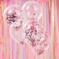 Konfetti Luftballons rosa Mix It Up (5Stk) Ginger Ray