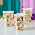 Cups Fringe gold Mix it Up Brights (8pcs) Ginger Ray