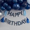 Girlande Happy Birthday Mix it Up Blue Ginger Ray