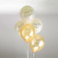 Vintage Romance Luftballons (8 Stück) Elfenbein-Gold