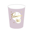 Becher Fabulous 50 rosa (8St.)