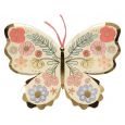 Teller Floral Schmetterling (8 Stück) Meri Meri