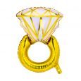 Folienballon Ring gold/pastell 95cm