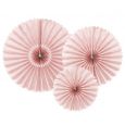 Papierfächer staubig rosa mit rundem Rand (3Stk)