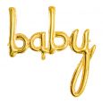 Folienballon Schrift Baby gold (73cm)