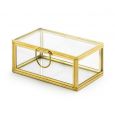 Glas Aufbewahrungsbox gold (9 x 5,5 x 4cm)