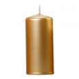 Stumpfe Kerze metallisch gold 12cm