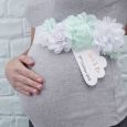 Hello World Mother to be Floral Embroidery mint-white Ginger Ray