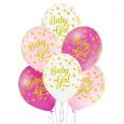 Luftballons Baby Girl dots (6St.)