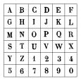 Stempelset mit Großbuchstaben