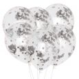 Silberne Konfetti-Luftballons (6 Stück) House of Gia