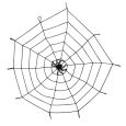 Spinnennetz elastisch mit Spinne