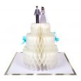 Grußkarte 3D Hochzeitstorte Wabe Meri Meri