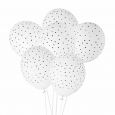 Luftballons handgezeichnete Punkte weiß-schwarz (6 Stk.) House of Gia
