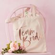 Canvas Tasche Team Bride Floral Hen Party Ginger Ray
