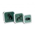 Lunchbox-Set Black Animals Sage (3tlg.) Petit Monkey