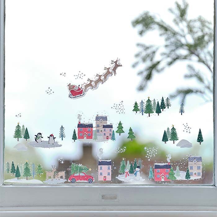 Fensteraufkleber Merry Little Christmas Ginger Ray