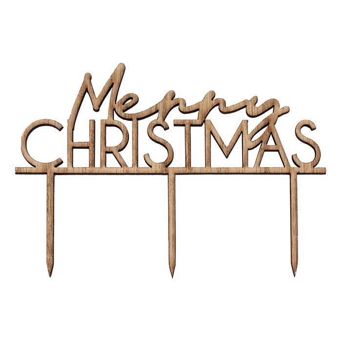 Tortenaufleger Frohe Weihnachten Nordic Noel aus Holz Ginger Ray