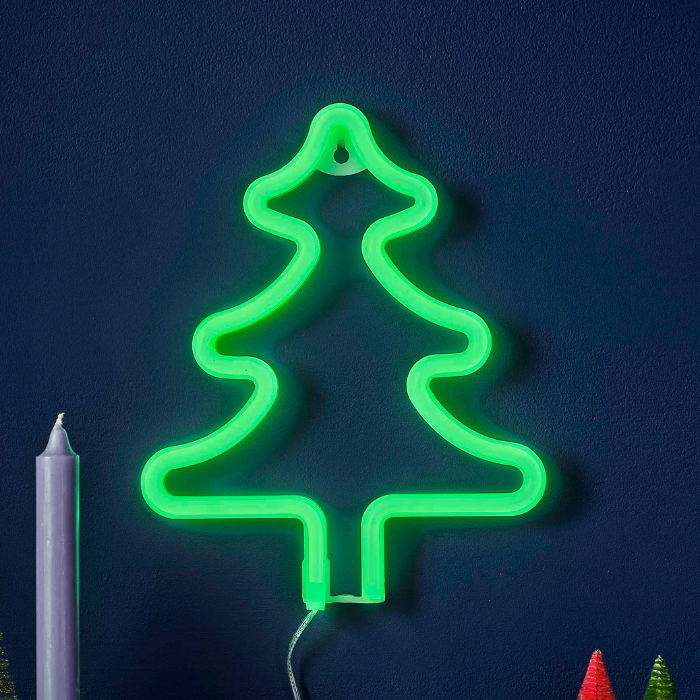 Neonlampe Weihnachtsbaum Merry and Bright Ginger Ray