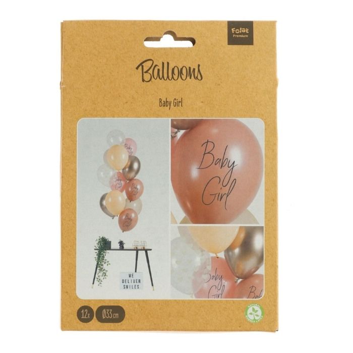 Luftballons mix baby girl (12pcs)