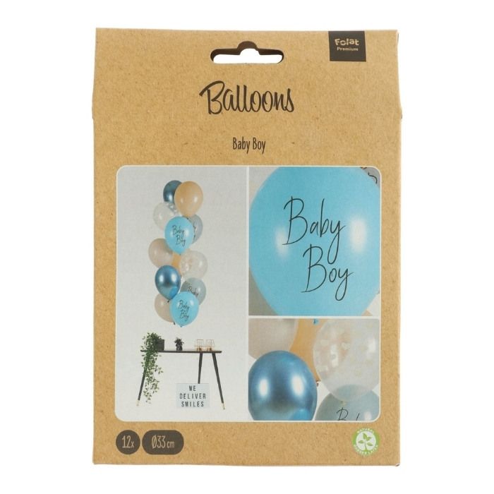 Luftballons mix baby boy (12pcs)