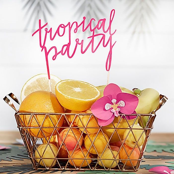 Tropical Party taarttopper Aloha Collectie