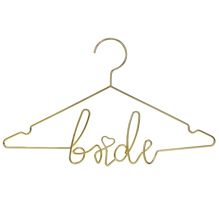 Metalen kledinghanger goud Bride Modern Wedding