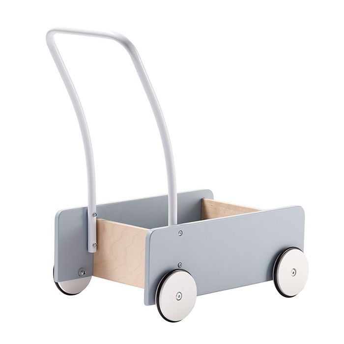 Houten wandelwagen blauw-grijs Kids Concept 