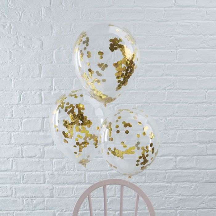 Confetti ballonnen goud (6st) House of Gia 