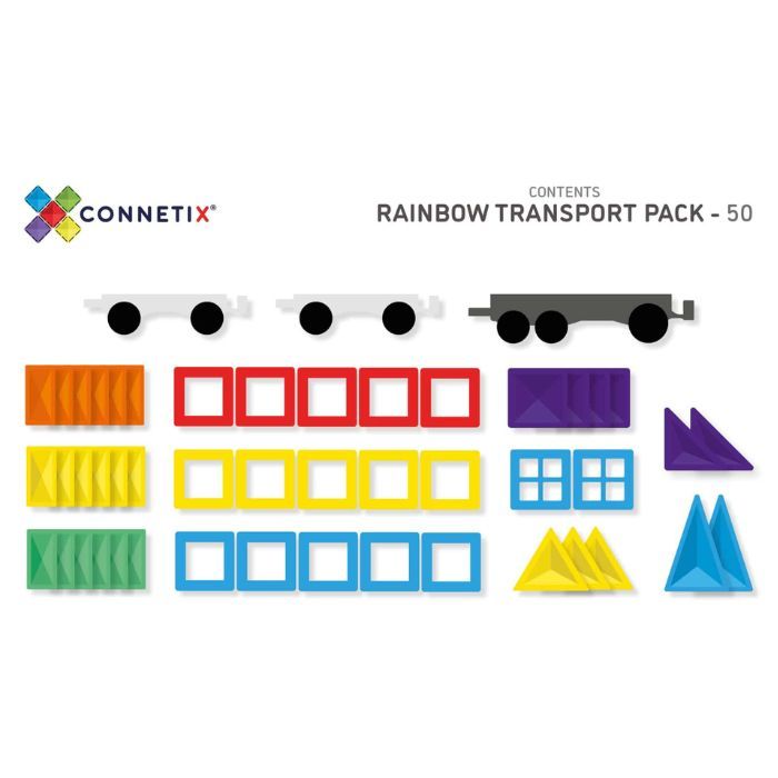 Connetix Tiles Rainbow Transport Pack (50 Stück)