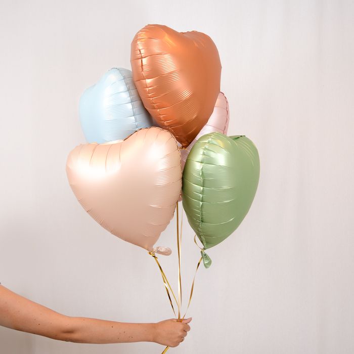 Folieballon Satin hart nude (45cm)