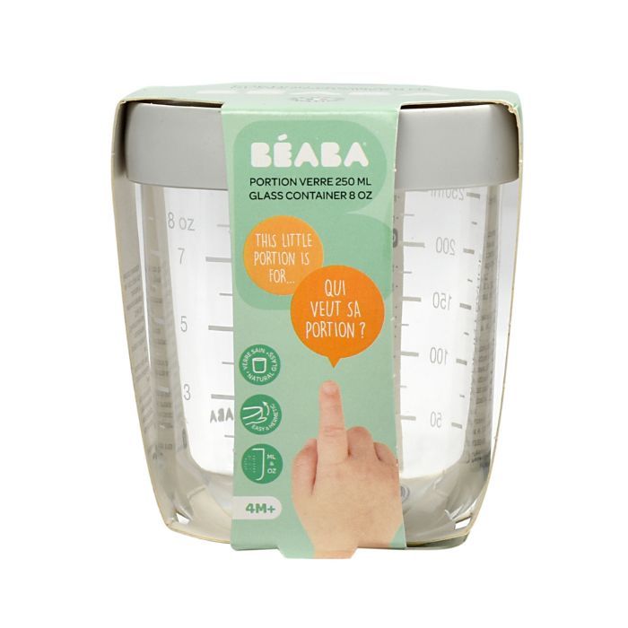 Beaba Glasvorratsbehälter grau 250ml